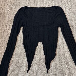 SHEIN Black Long Sleeve Top